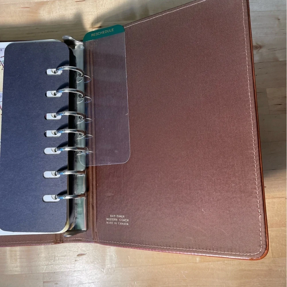 Day-Timer Vintage Western Coach Vinyl Binder Made in Canada